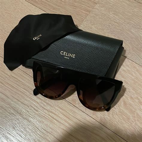 celine flat top two tone shield sunglasses|celine 50mm polarized square sunglasses.